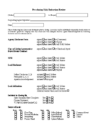 Pre-Closing Risk Reduction Review